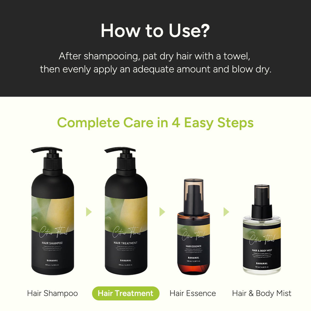 BANANAL Korean Hair Treatment Conditioner - Protein & Moisture-Rich Keratin, Centella & Shea Butter - 500ml