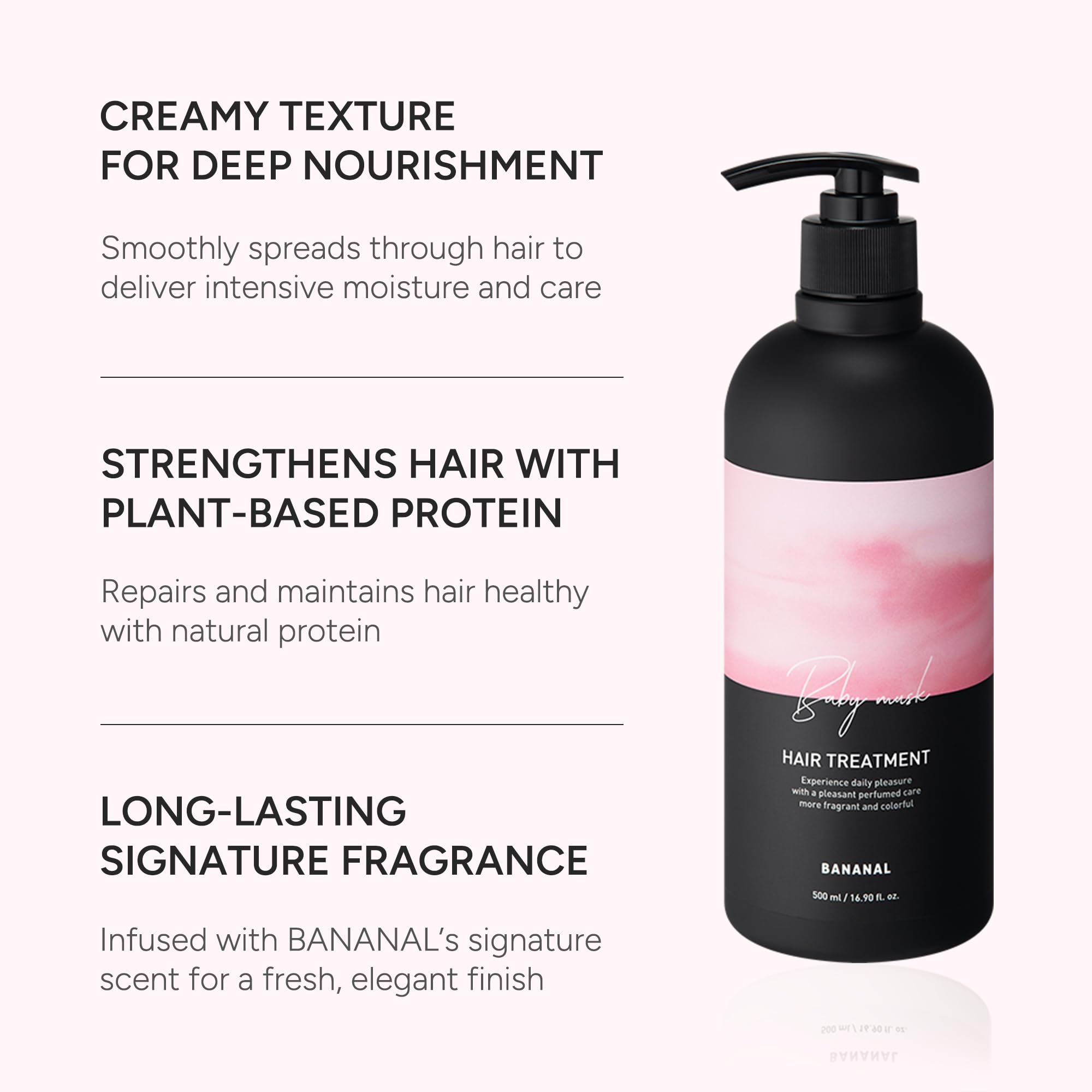 BANANAL Korean Hair Treatment Conditioner - Protein & Moisture-Rich for Damaged Hair | Keratin, Centella & Shea Butter