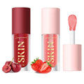 BANGFENG 2-Pack Hydrating Lip Glow Oil – Big Brush, Strawberry & Cherry
