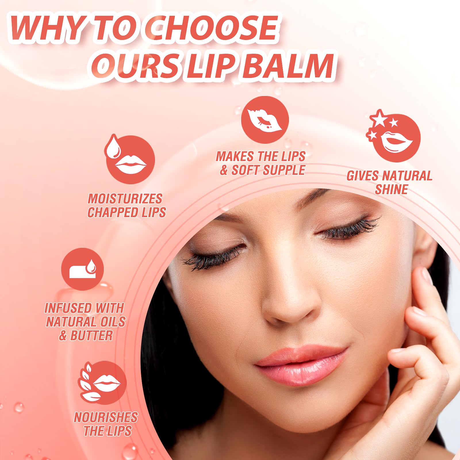 BANGFENG 2Pack Lip Oil – Non-Sticky Hydrating Glossy Lip Gloss (Strawberry + Coconut)