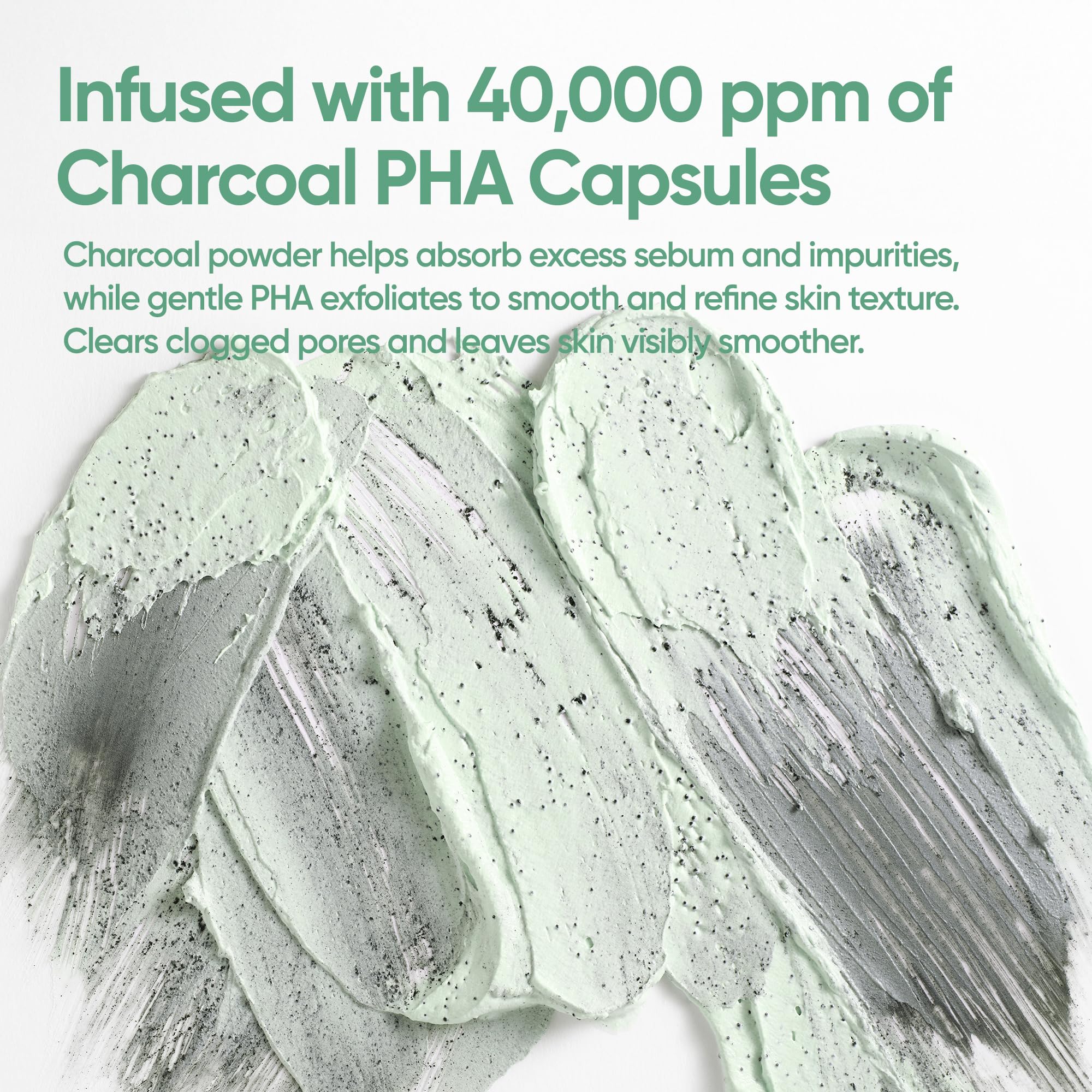 BANILA CO Clean It Zero Charcoal Capsule Pore Polish Mask | Gentle Charcoal Exfoliator with PHA Capsules & Green Clay