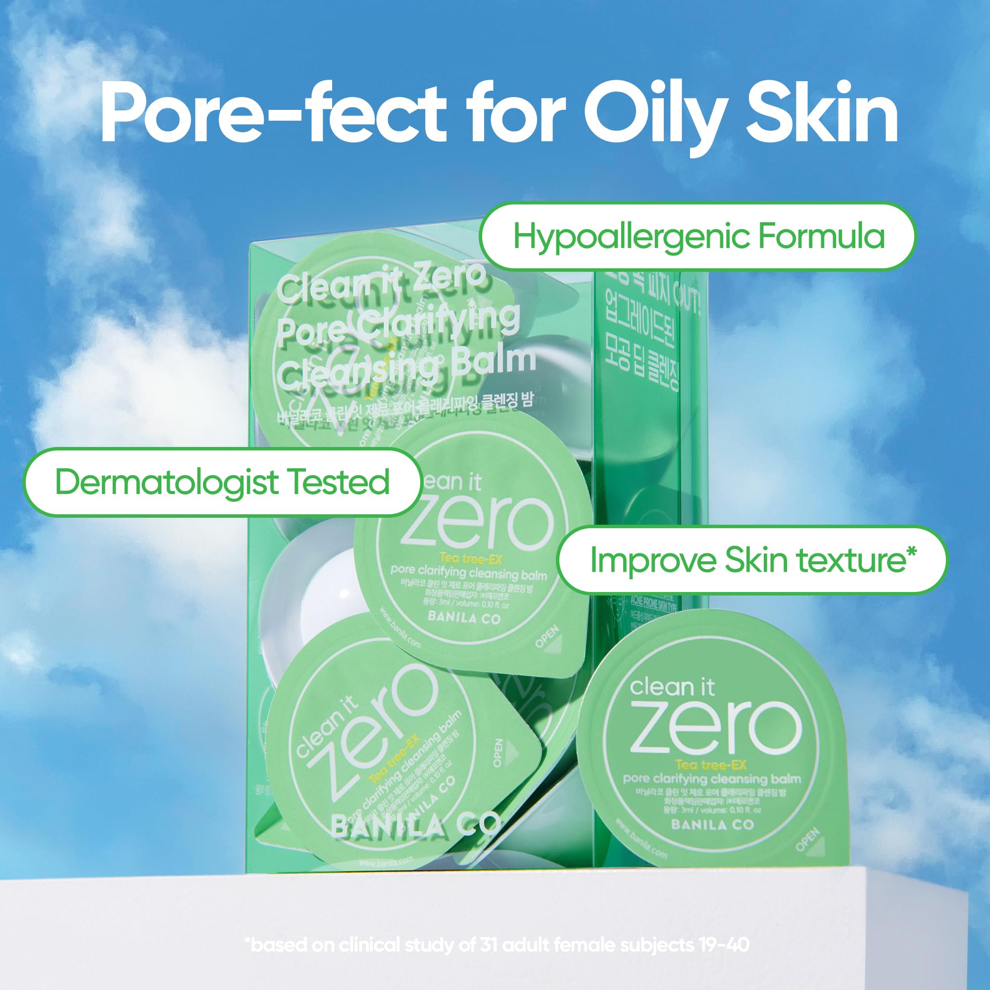 BANILA CO Clean It Zero Pore Clarifying Cleansing Balm Travel Kit – 16 Vegan Pods