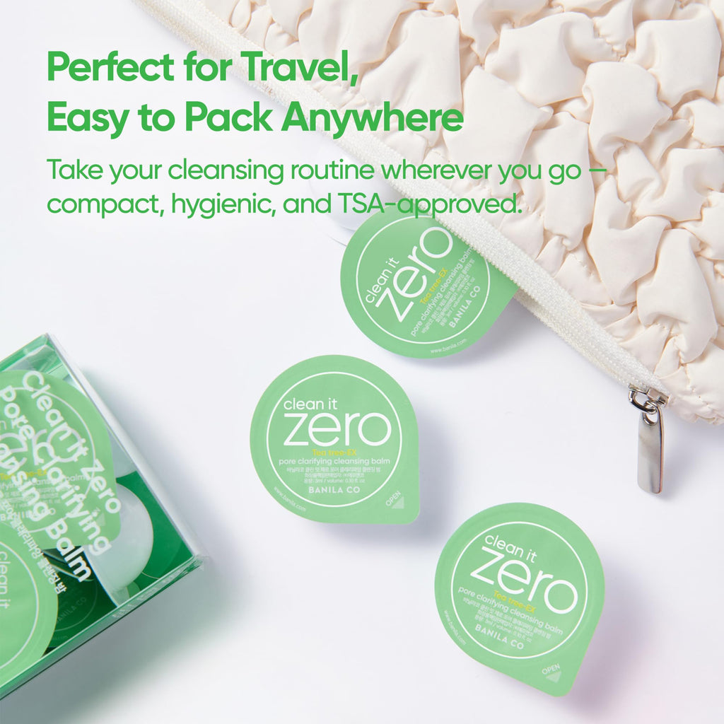 BANILA CO Clean It Zero Pore Clarifying Cleansing Balm Travel Kit – 16 Vegan Pods