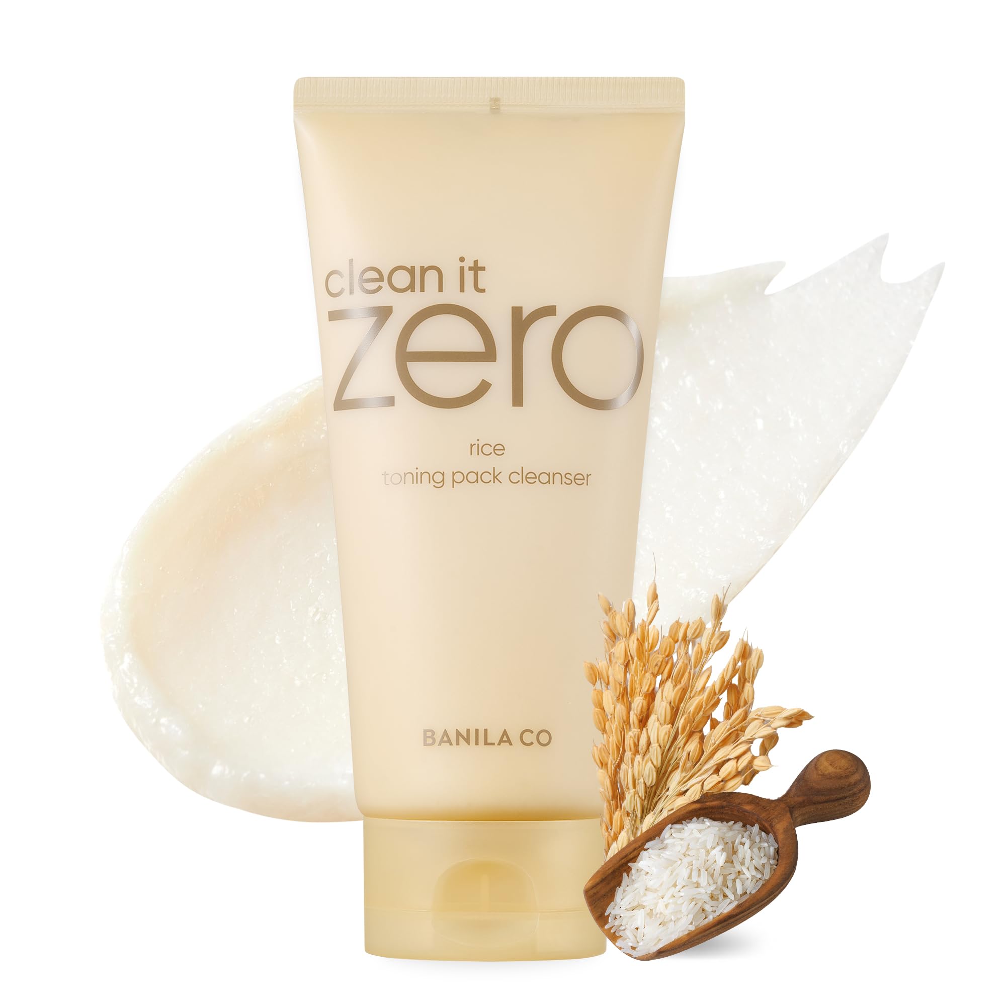 BANILA CO Rice Toning Facial Wash — Vegan Dual-Mode Cleanser with Rice PDRN & Niacinamide