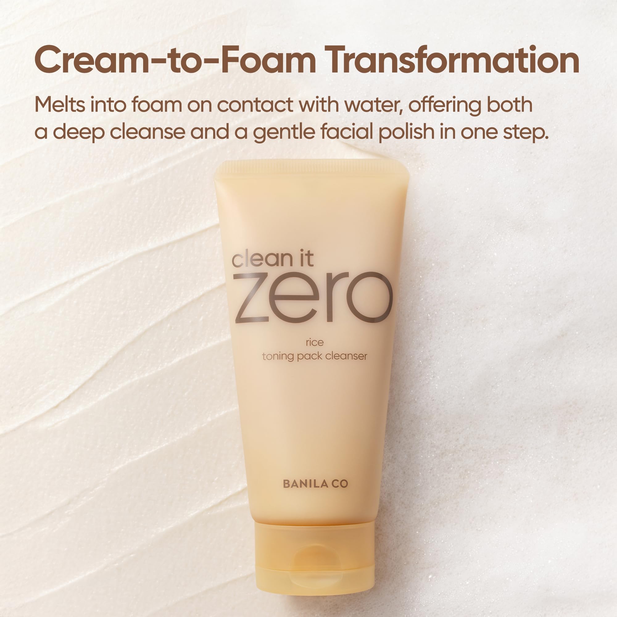 BANILA CO Rice Toning Facial Wash — Vegan Dual-Mode Cleanser with Rice PDRN & Niacinamide