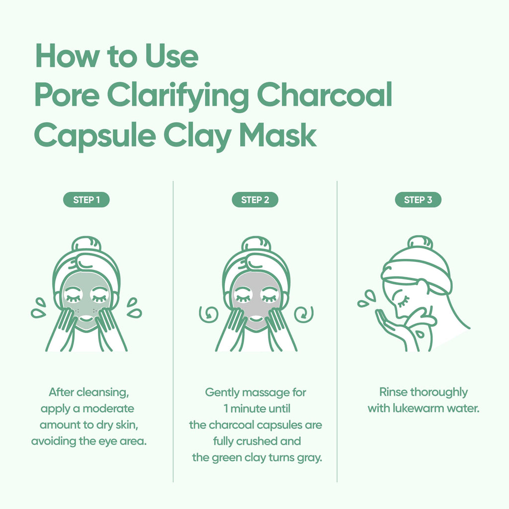 BANILA CO Clean It Zero Charcoal Capsule Pore Polish Mask | Gentle Charcoal Exfoliator with PHA Capsules & Green Clay