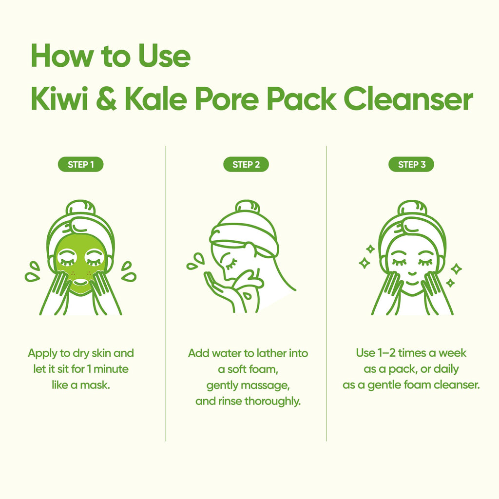 BANILA CO Clean It Zero Kiwi Kale Pore Clarifying Facial Wash | Vegan Cleanser for Smooth, Balanced Skin