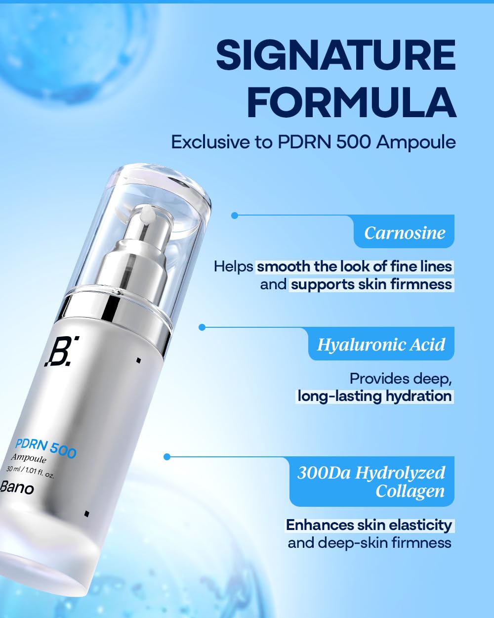 Bano PDRN Skin Care Set – Fragrance-Free Firming Cream & Serum with Hyaluronic Acid