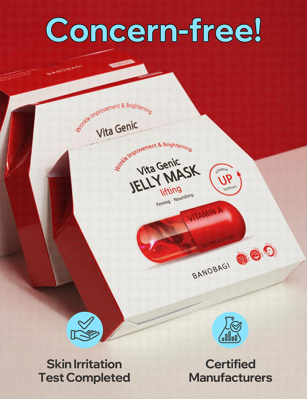 BANOBAGI Vita Genic Jelly Pore Tightening Mask — Jeju Water, 11 Vitamin Complex, 10 Sheets