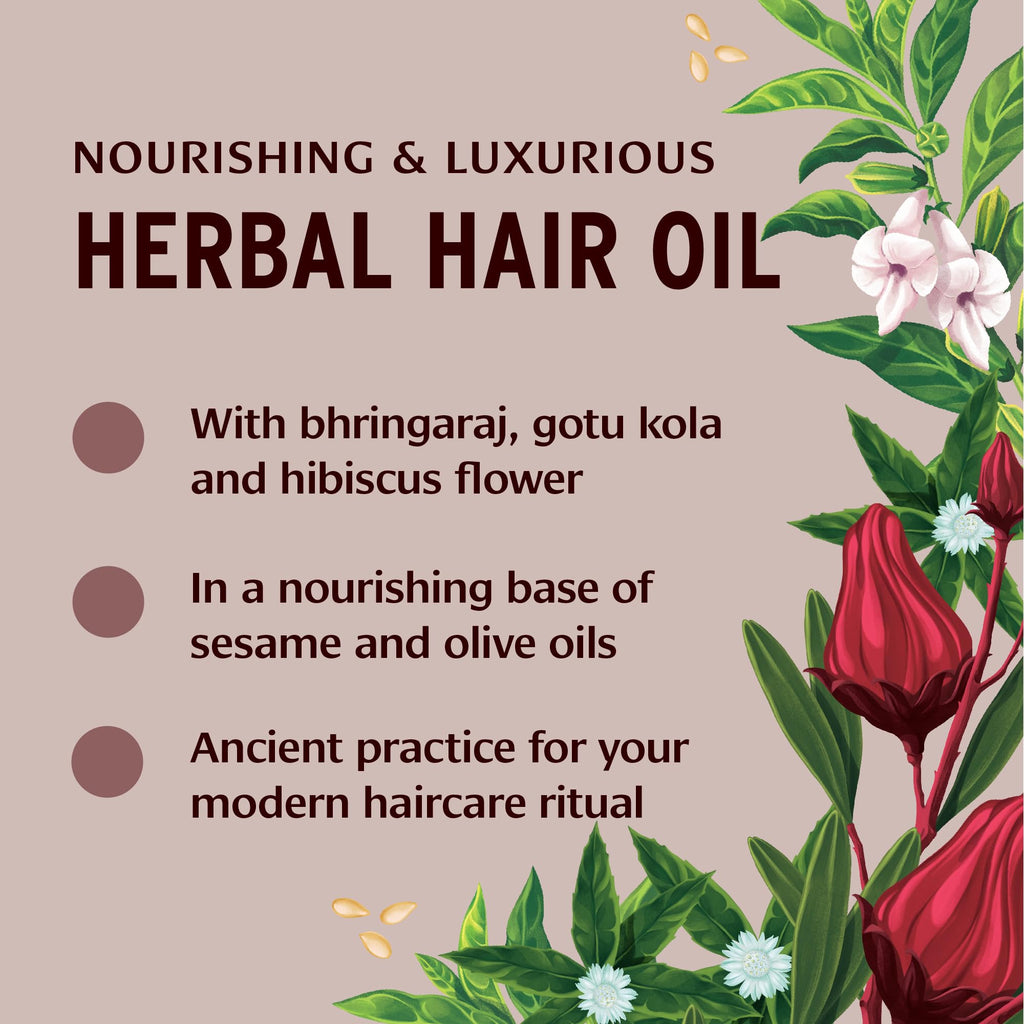 Banyan Botanicals Herbal Hair Oil – 24 oz | Nourish & Support Hair Growth