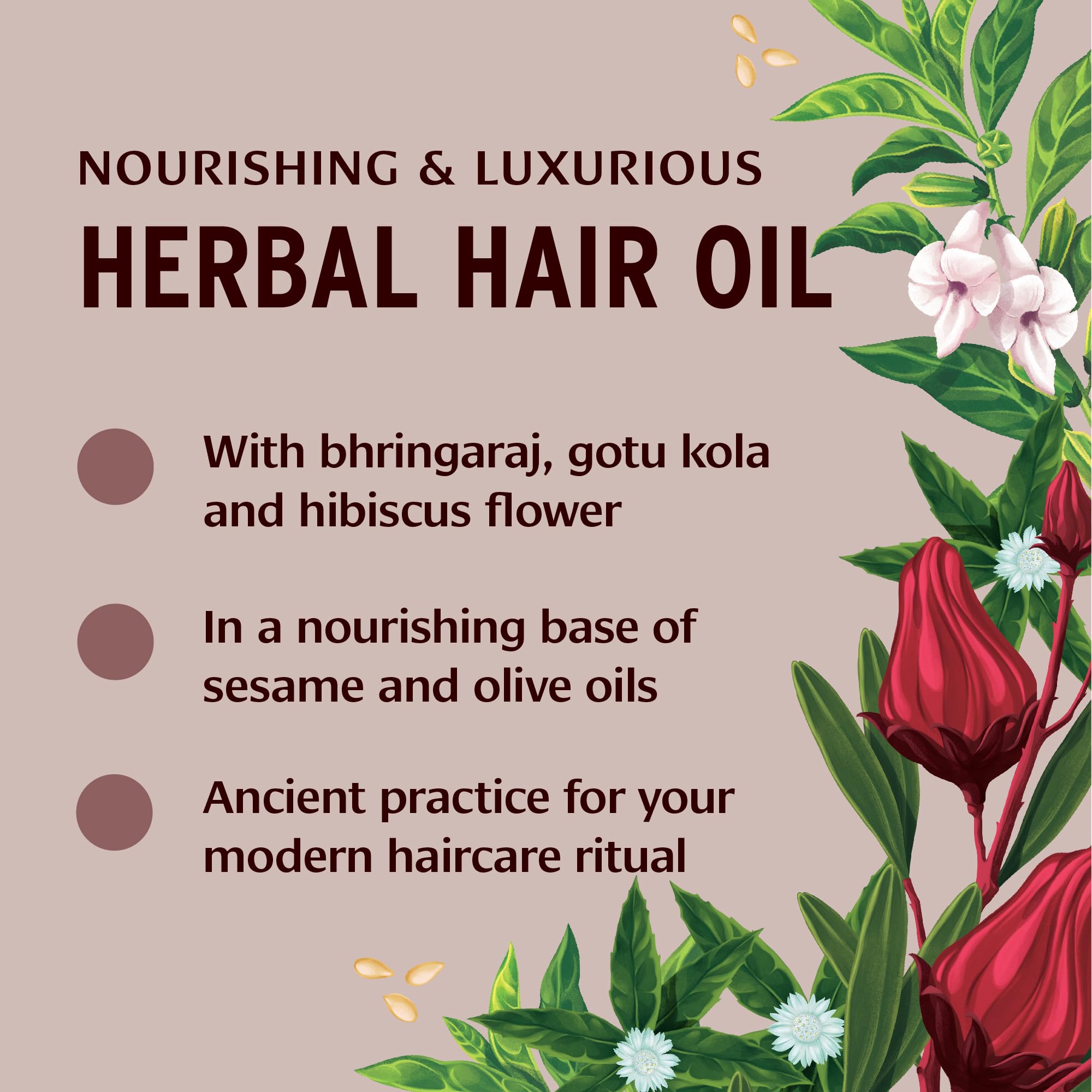 Banyan Botanicals Herbal Hair Oil – 24 oz | Nourish & Support Hair Growth