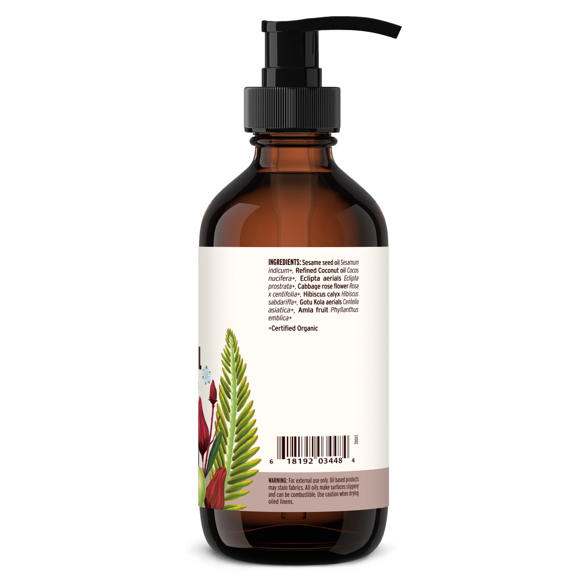 Banyan Botanicals Organic Hair Oil with Bhringaraj & Amla – Ayurvedic Scalp & Hair Care (8 oz, Non-GMO, Sustainably Sourced)