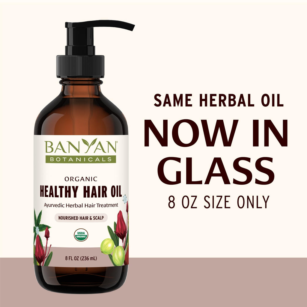 Banyan Botanicals Organic Hair Oil with Bhringaraj & Amla – Ayurvedic Scalp & Hair Care (8 oz, Non-GMO, Sustainably Sourced)