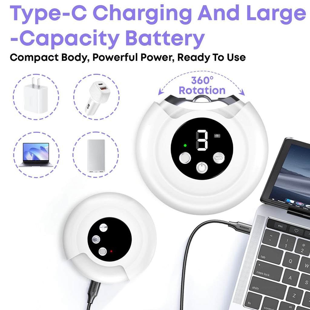 Baopilong 3-in-1 Electric Nail Clipper – 3 Speeds, LED Light, USB Rechargeable