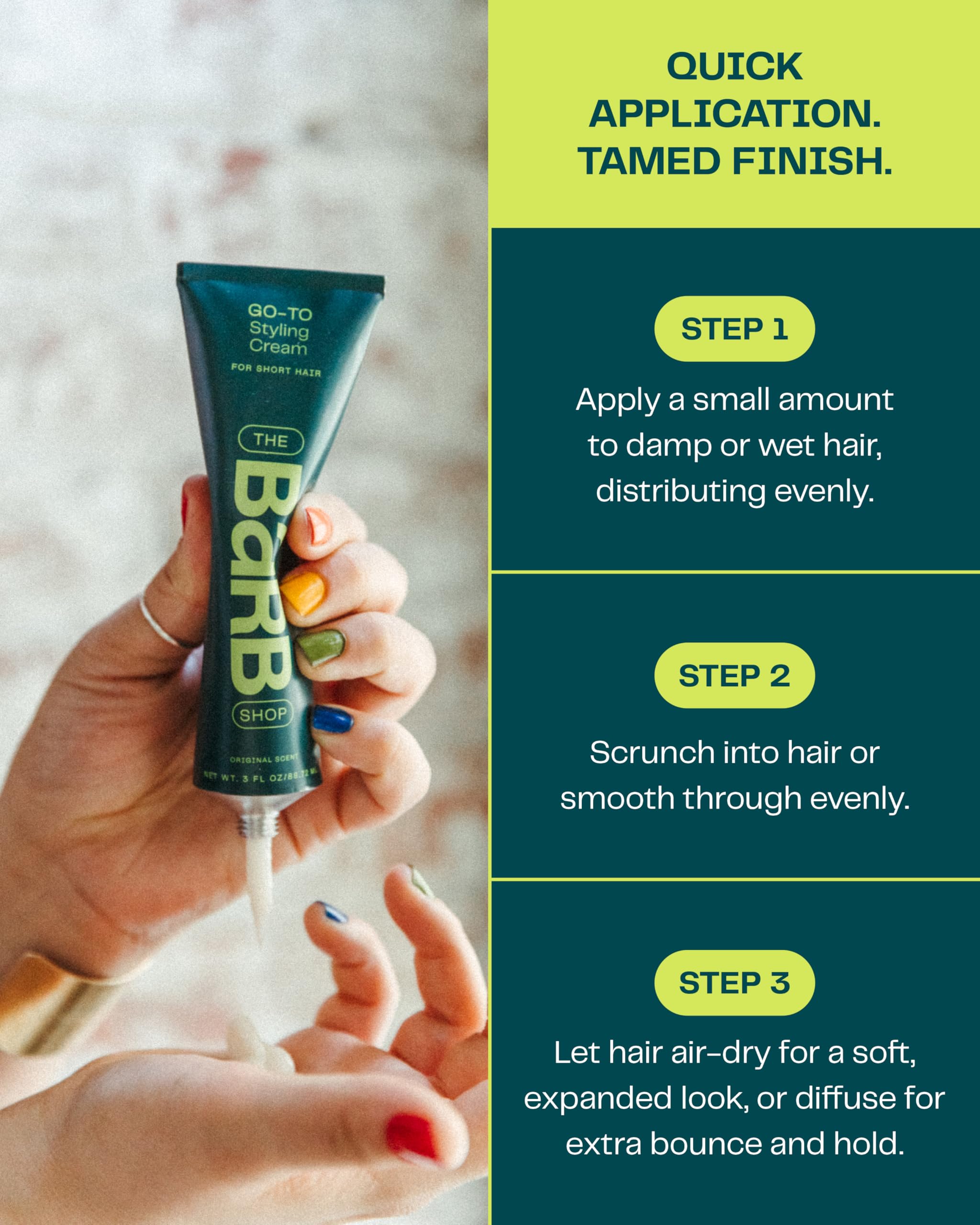 Barb Styling Cream for Women and Men – Soft Hold, Curl Definition, Frizz Control – Fragrance Free – 3 fl oz | The Barb Shop