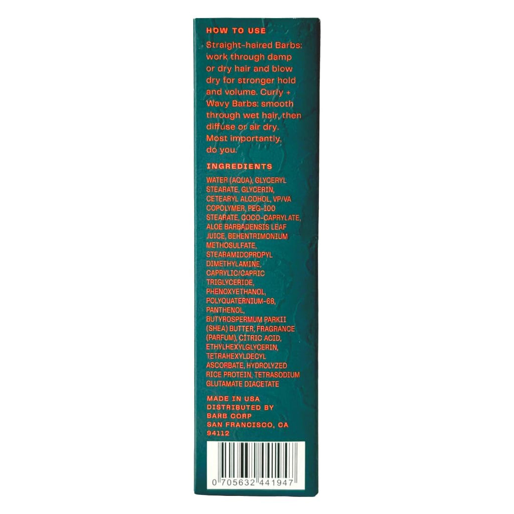 Barb Styling Cream | The Barb Shop – Soft Hold, Curl Definition, Frizz Control (3 fl oz)