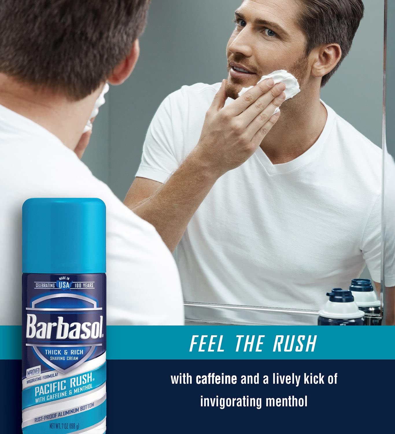 Barbasol Shave Cream 7 oz Pacific Rush – Pack of 3
