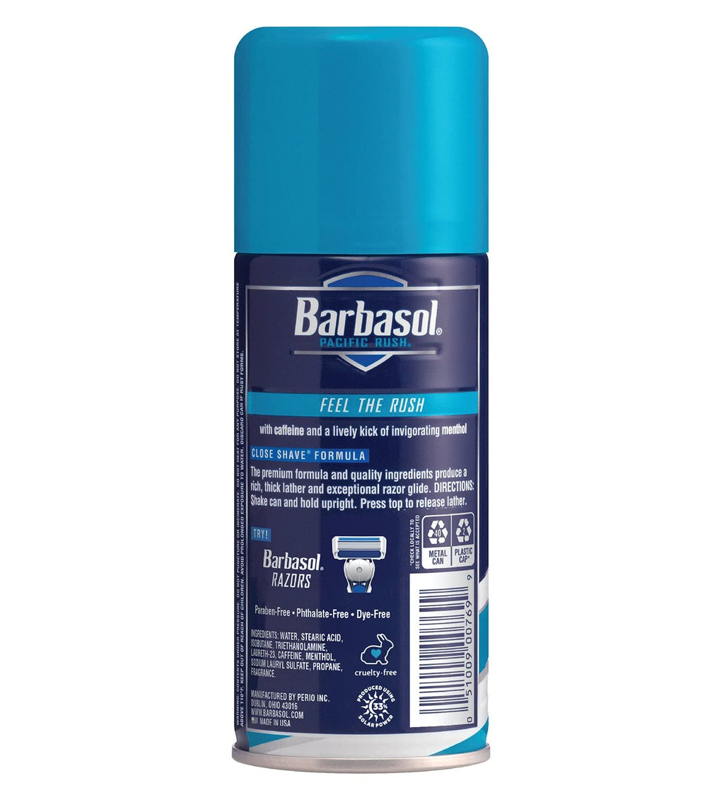 Barbasol Shave Cream 7 oz Pacific Rush – Pack of 3