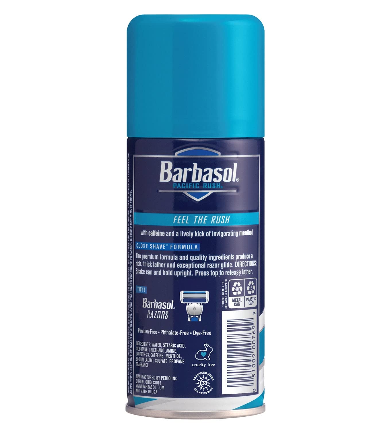 Barbasol Shave Cream 7 oz Pacific Rush – Pack of 3