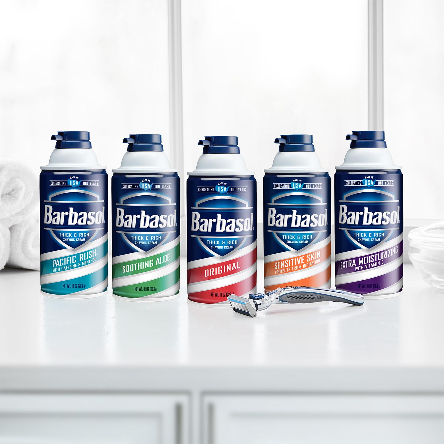 Barbasol Soothing Aloe Thick & Rich Shaving Cream 10 oz (Pack of 12) – Ultra Slick Lather & Hydration