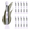 Bare Essentials Living Clay Face Mask Brush (10 Pack, White) – Dual-Sided Nylon & Silicone Applicator for Masks, Creams & Makeup