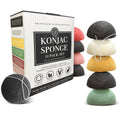 Bare Essentials Living Konjac Sponges Set – 10 Pack with Activated Bamboo Charcoal