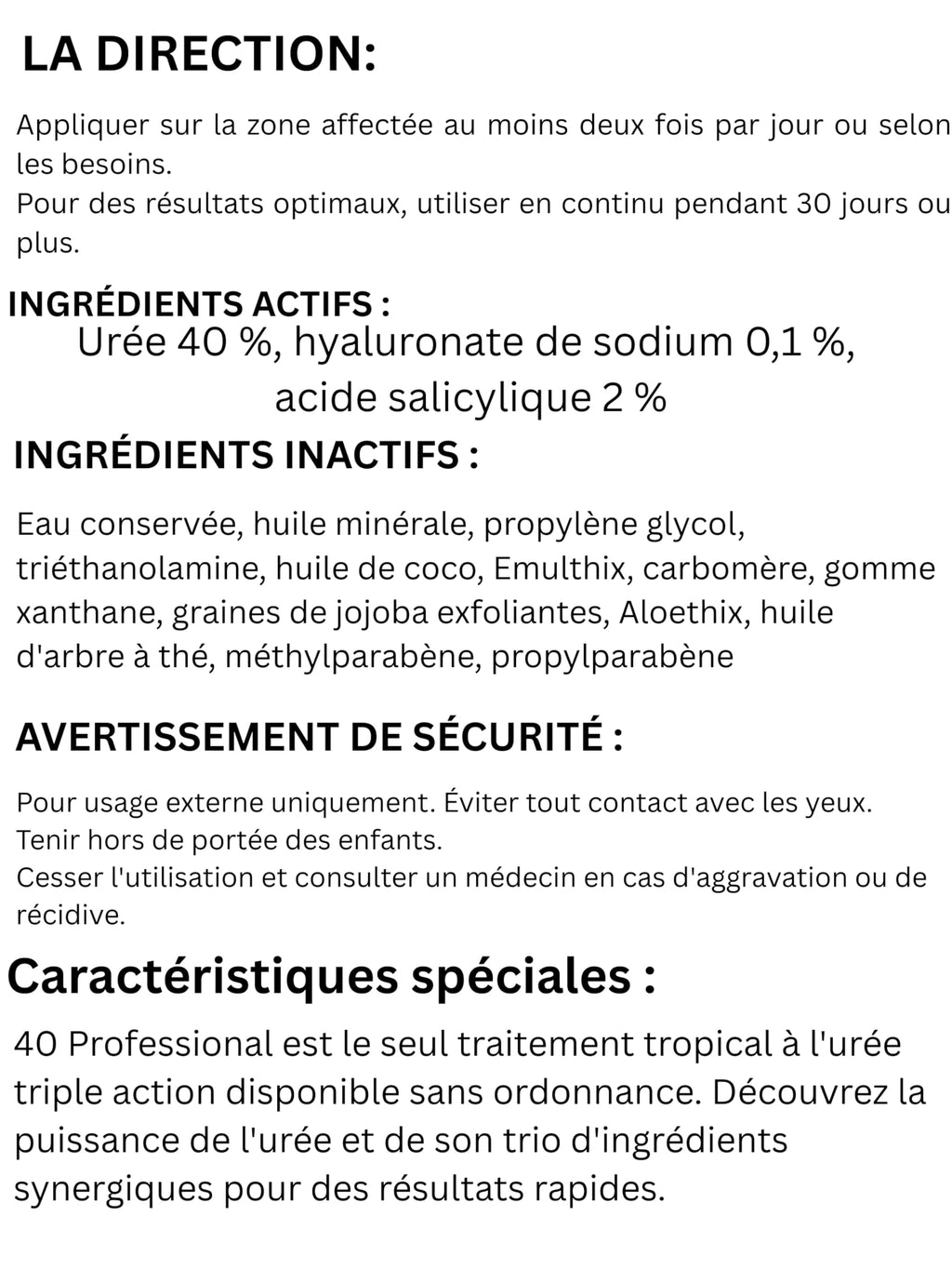 Scientific Solutions Global BARE 40 PRO – 40% Urea Gel with 2% Salicylic Acid, Hyaluronic Acid & Aloe