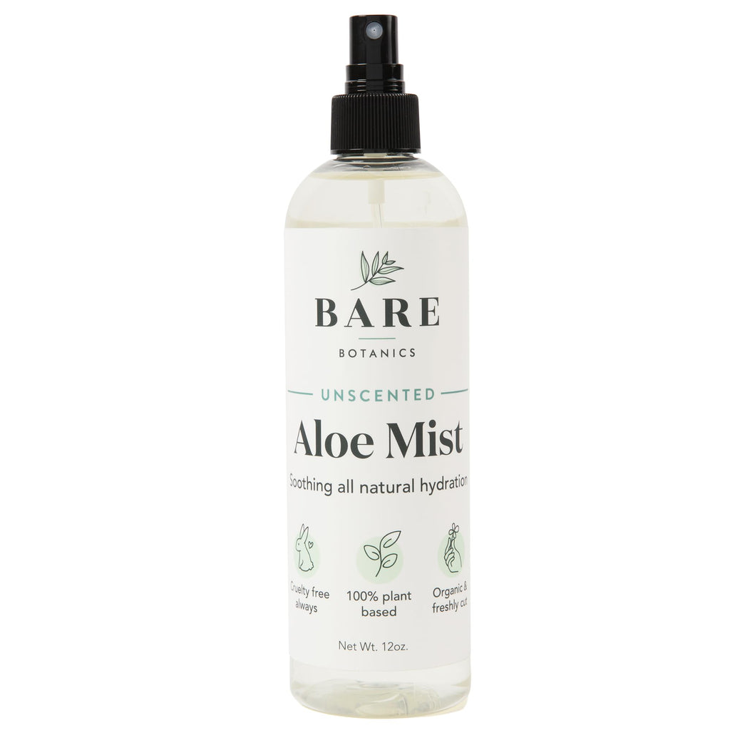 BARE BOTANICS 12 oz Unscented Cooling Aloe Spray – Handpoured in Madison, WI