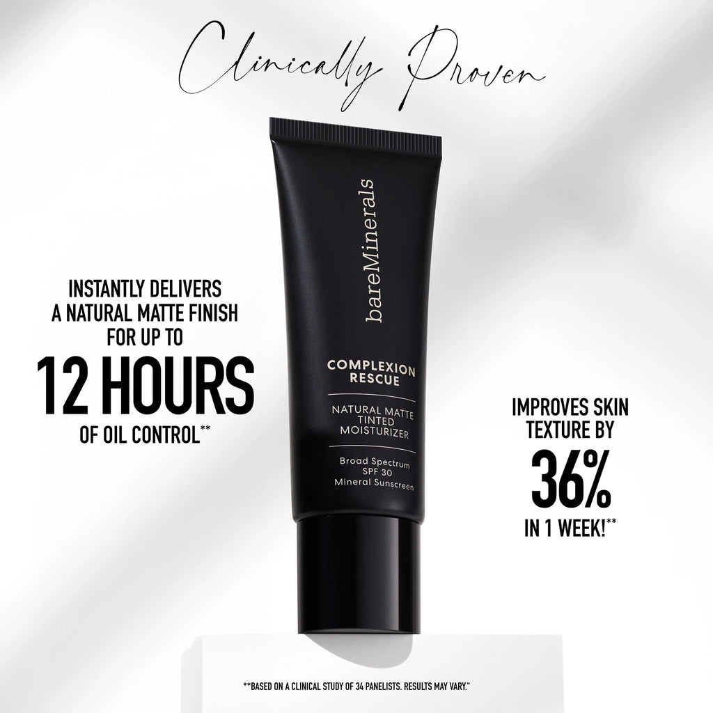 BareMinerals Complexion Rescue Natural Matte Tinted Moisturizer Birch 1.5 — Vegan, Cruelty-Free, SPF 30
