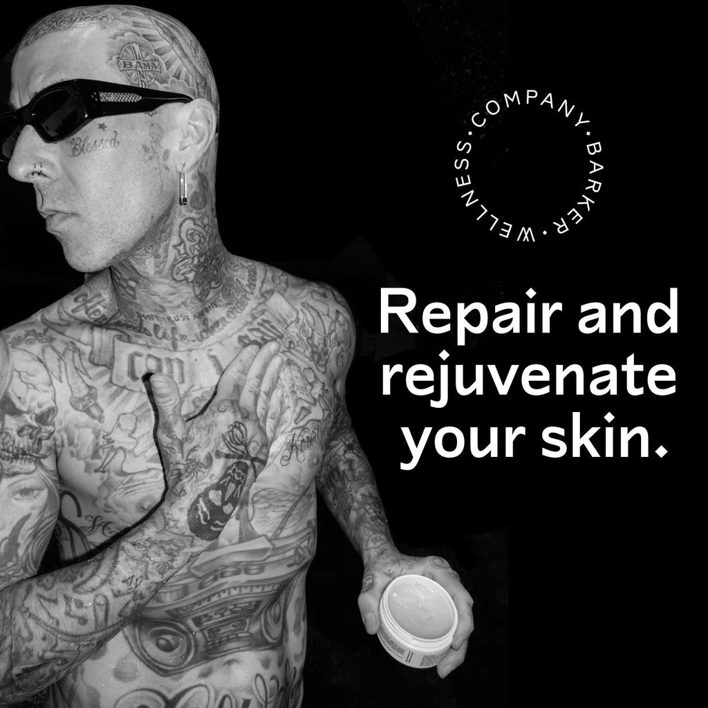Barker Wellness Tattoo Butter – Natural Aftercare Balm for New & Old Ink | Shea Butter, Turmeric & Lavender