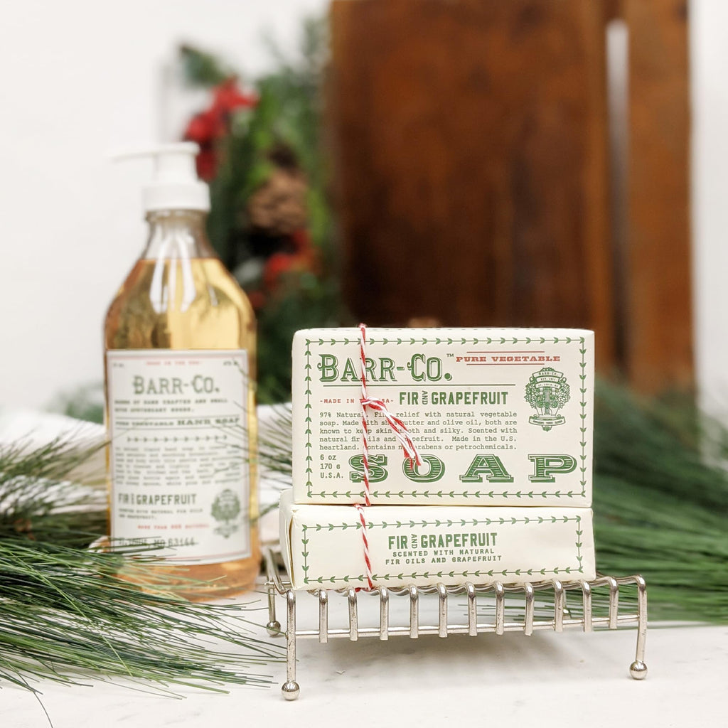 BARR-CO Natural Hand Soap – Vegan Liquid Soap with Fir & Grapefruit, 16 oz