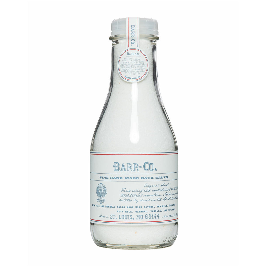 Barr-Co Original Scent Bath Salts – Vanilla Coconut, Oatmeal & Vetiver | 32 oz