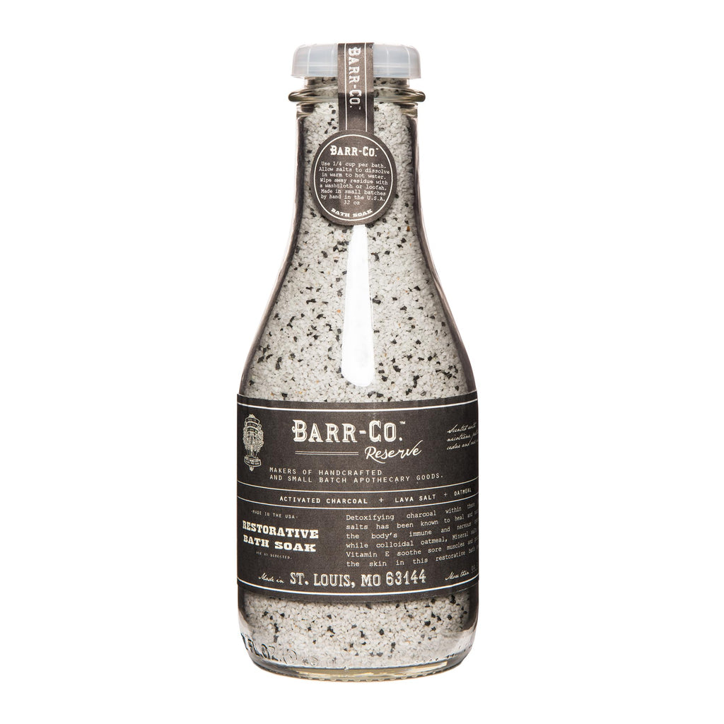 Barr-Co Reserve Fine Bath Salts – Woody & Earthy Scent, 32 oz, Handcrafted in USA