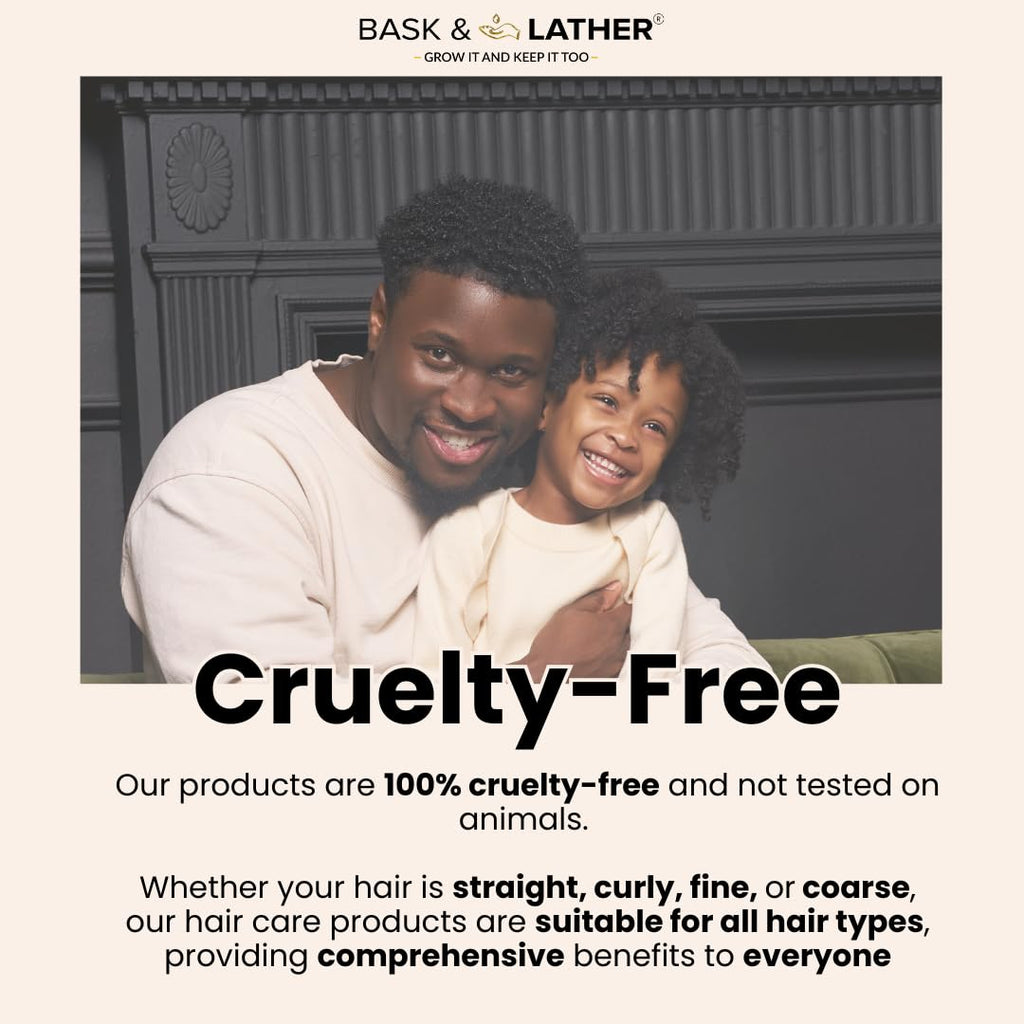 BASK & LATHER Hydrating Hair Mist — Leave-In Detangler for All Hair Types (8 oz)