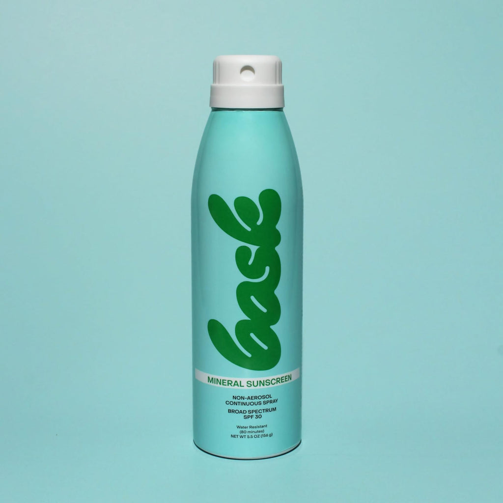 Bask Suncare SPF 30 Mineral Sunscreen Spray – Fragrance Free, Reef Safe, Lightweight