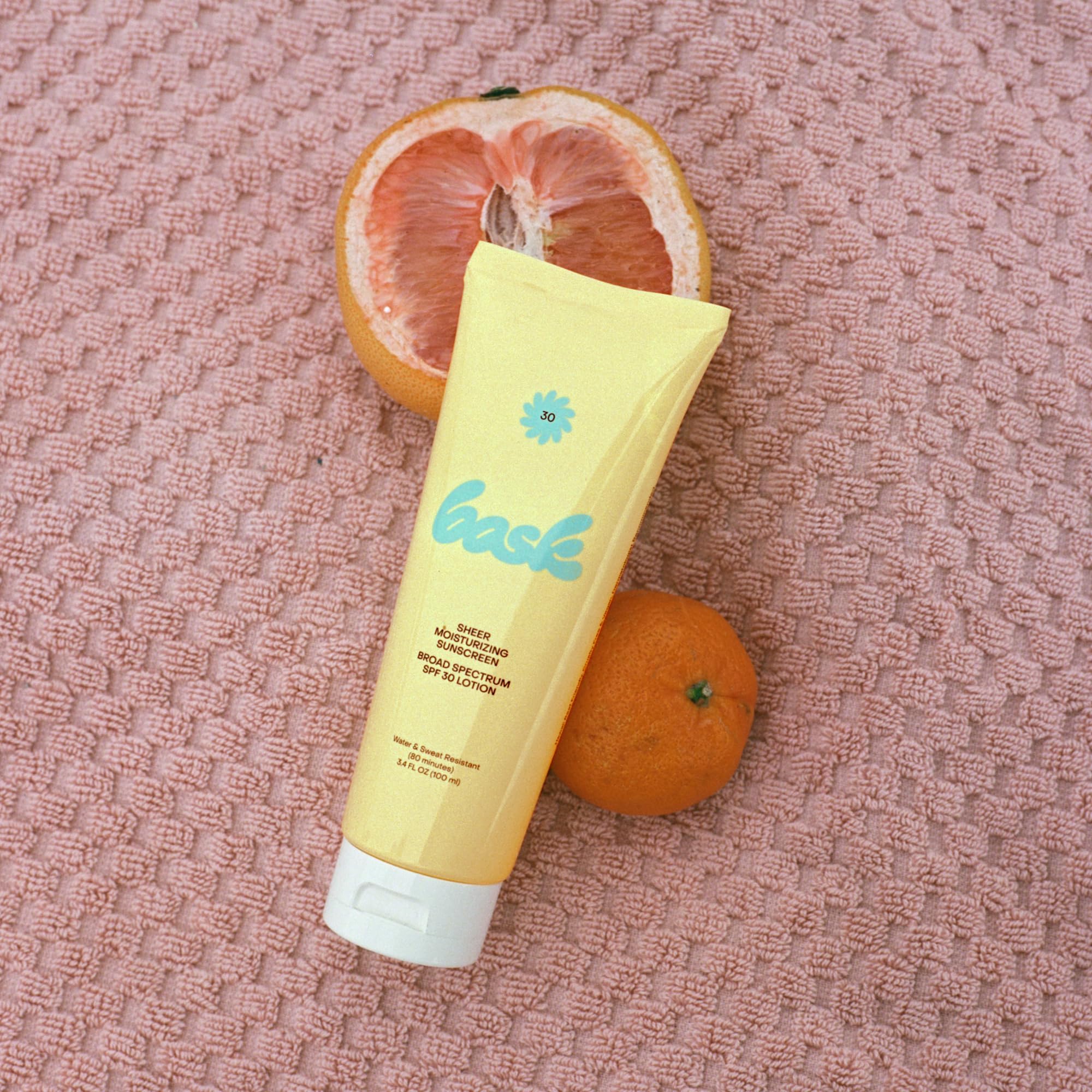 Bask Suncare SPF 30 Sheer Moisturizing Sunscreen Lotion — Broad Spectrum, Lightweight, Hydrating, 3-Pack Travel Size