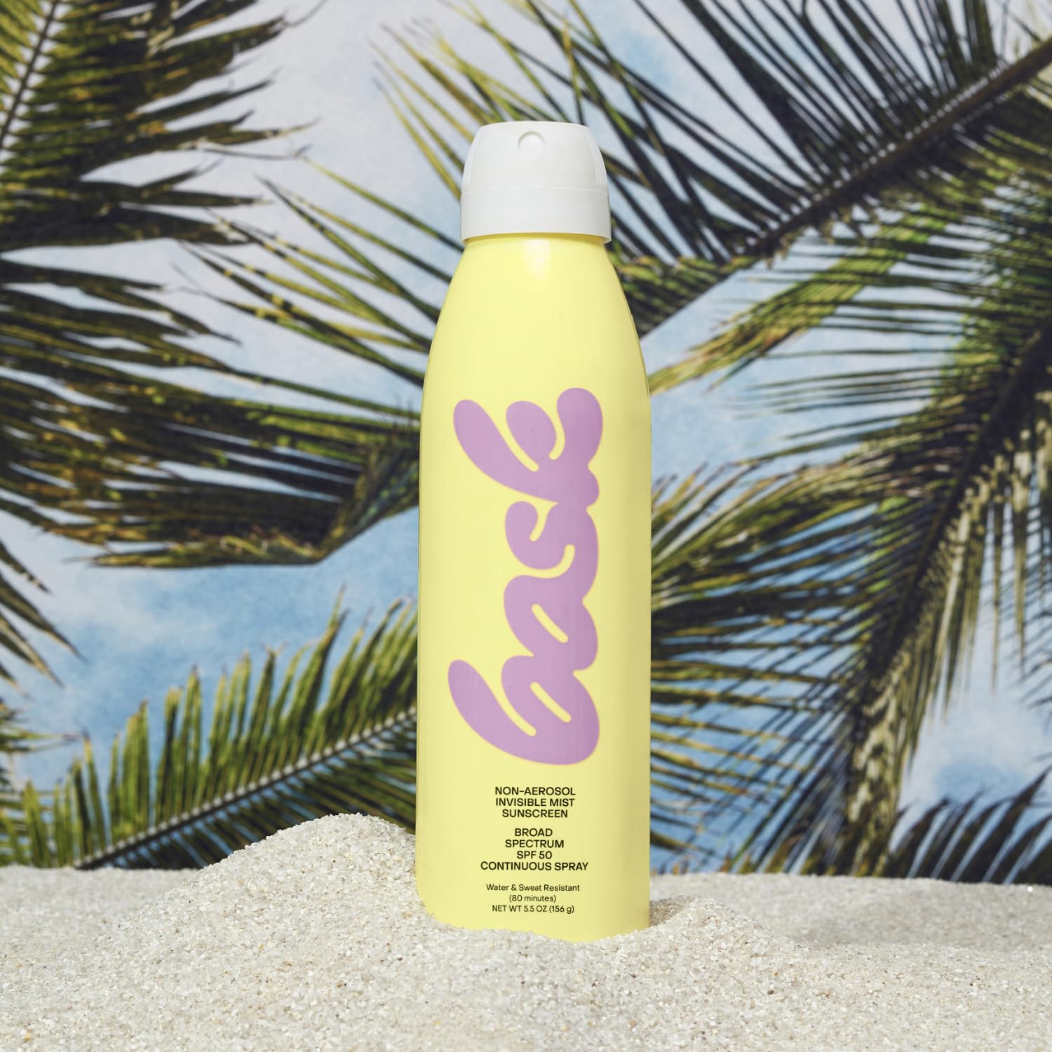 Bask Suncare SPF 50 Spray - Non-Aerosol, Reef-Friendly UVA/UVB Protection (5.5 oz)