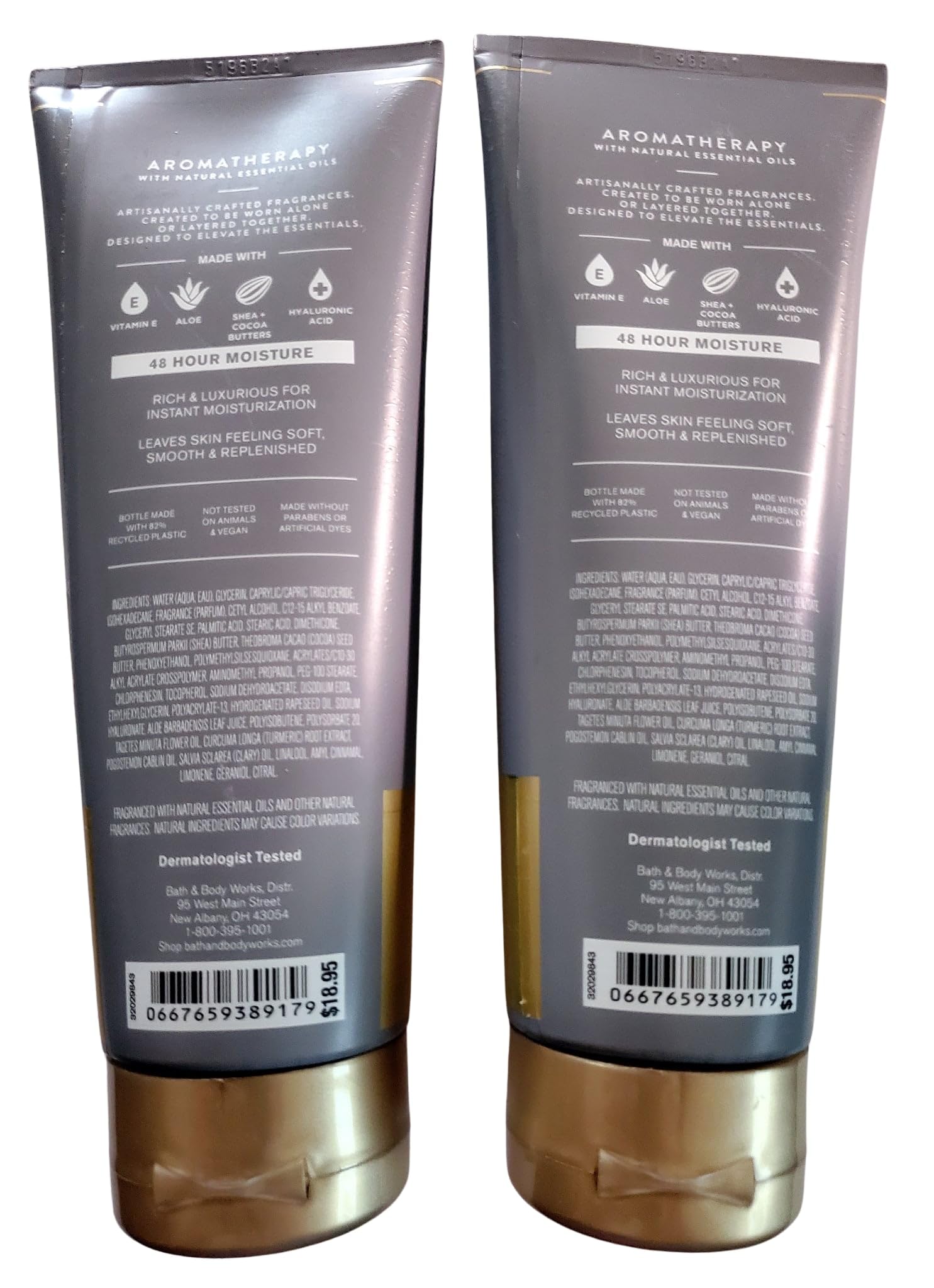 Bath & Body Works Aromatherapy Black Tea Ultimate Hydration Body Cream — Pack of 2 (8 oz each)