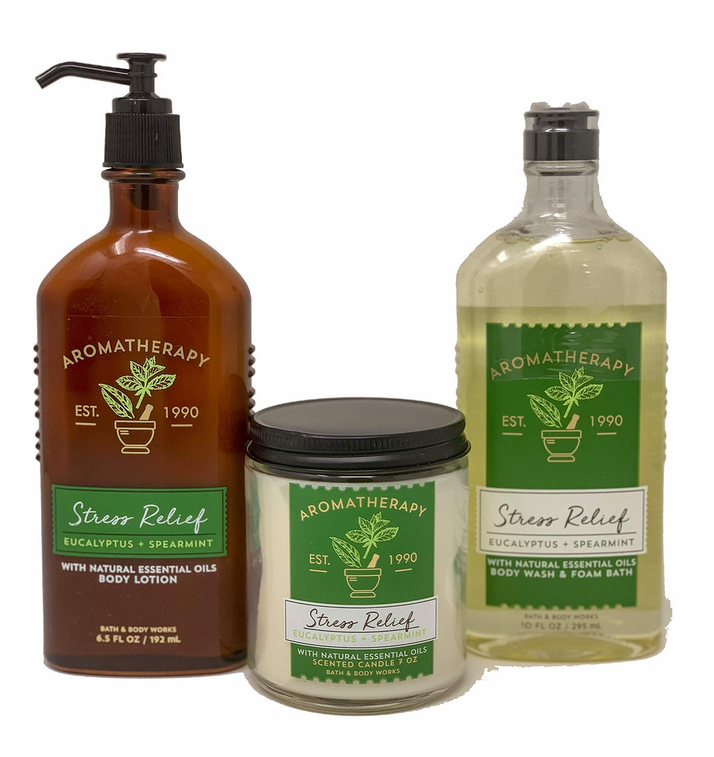 Bath & Body Works Aromatherapy Stress Relief Diffuser Gift Set – Eucalyptus Spearmint