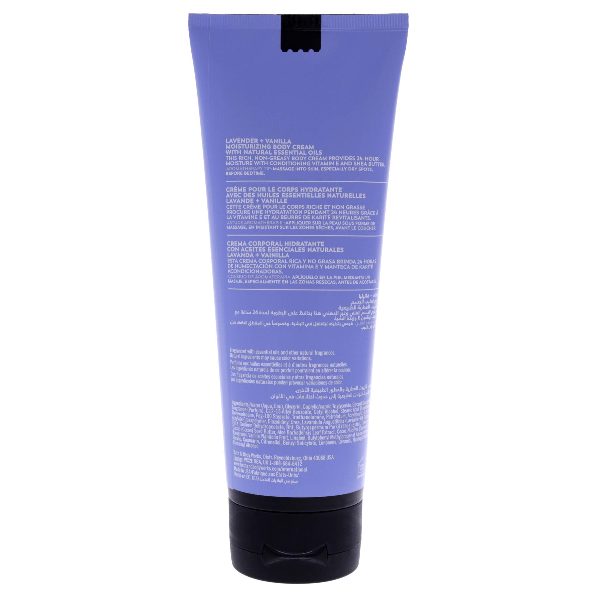 Bath & Body Works Aromatherapy Sleep Lavender-Vanilla Body Cream – 8 oz