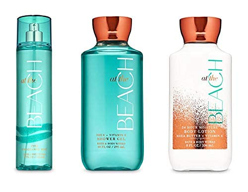 Bath & Body Works At The Beach Shower Gel, Fine Fragrance Mist & Body Lotion Trio Gift Set