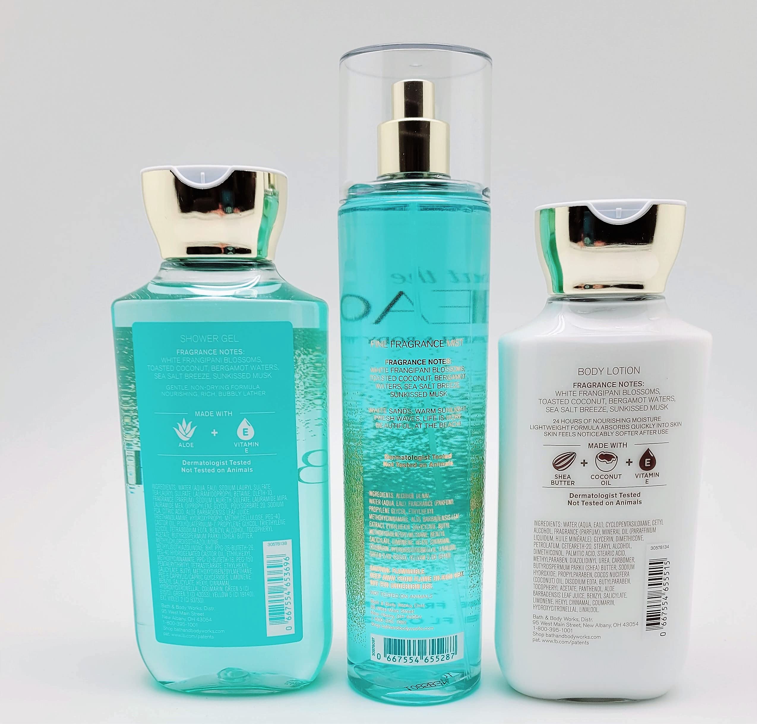 Bath & Body Works At the Beach 3-Pc Trio Bundle – Shower Gel, Mist & Lotion (Summer 2020)