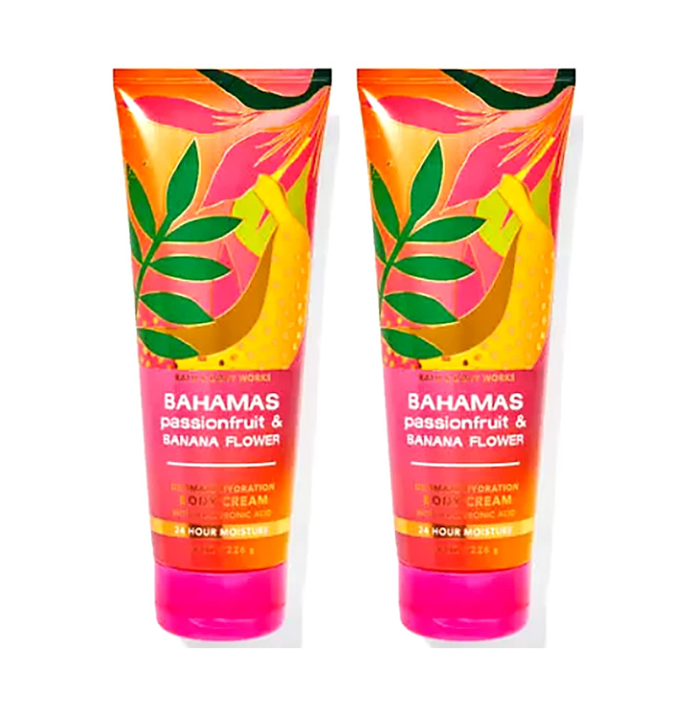 Bath & Body Works Bahamas Passionfruit & Banana Flower Ultimate Hydration Body Cream – 2 Pack (16 oz)