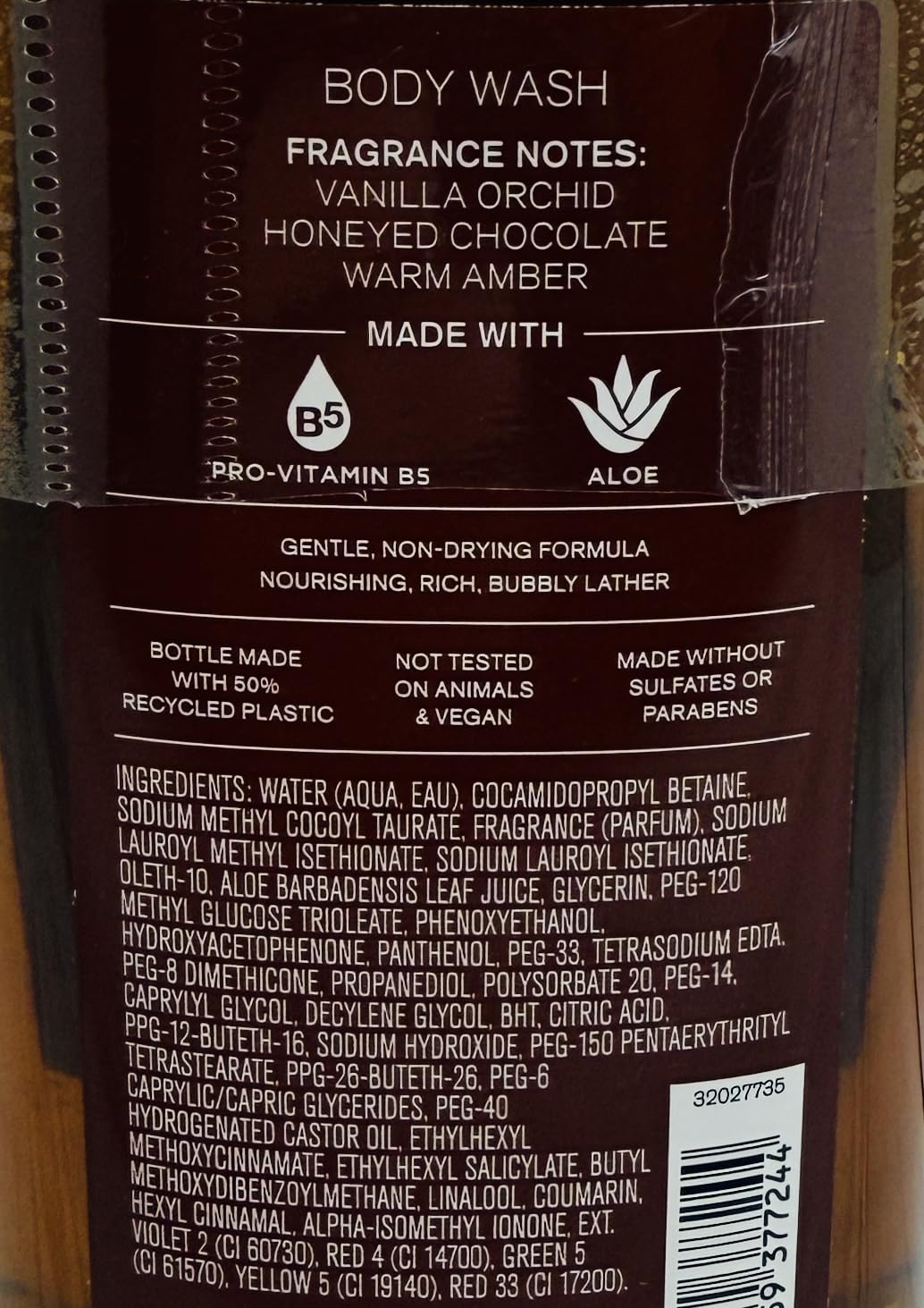 Bath & Body Works Chocolate Amber Body Wash Gel 10 Ounce – 3-in-1 Hair, Face & Body Wash