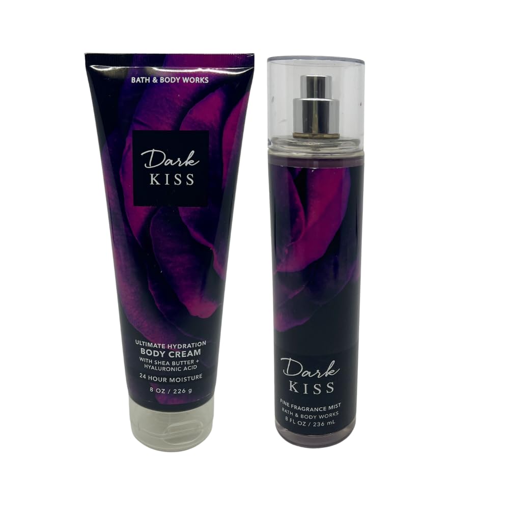 Bath & Body Works Dark Kiss 2-Piece Gift Set – Fine Fragrance Mist & Ultimate Hydration Cream