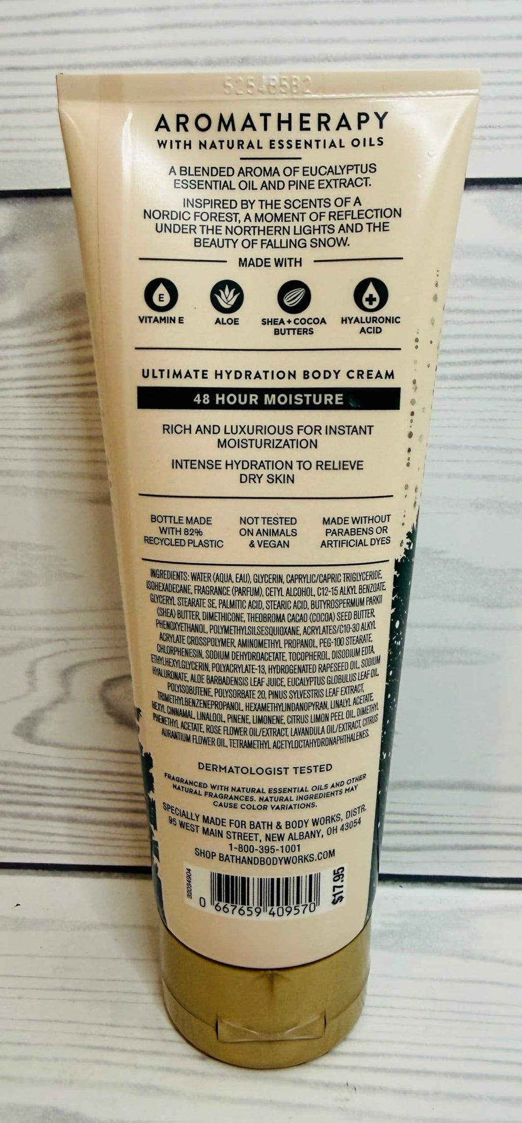 Bath & Body Works Unisex Eucalyptus Pine Ultimate Hydration Body Cream – 8oz Pack of 2
