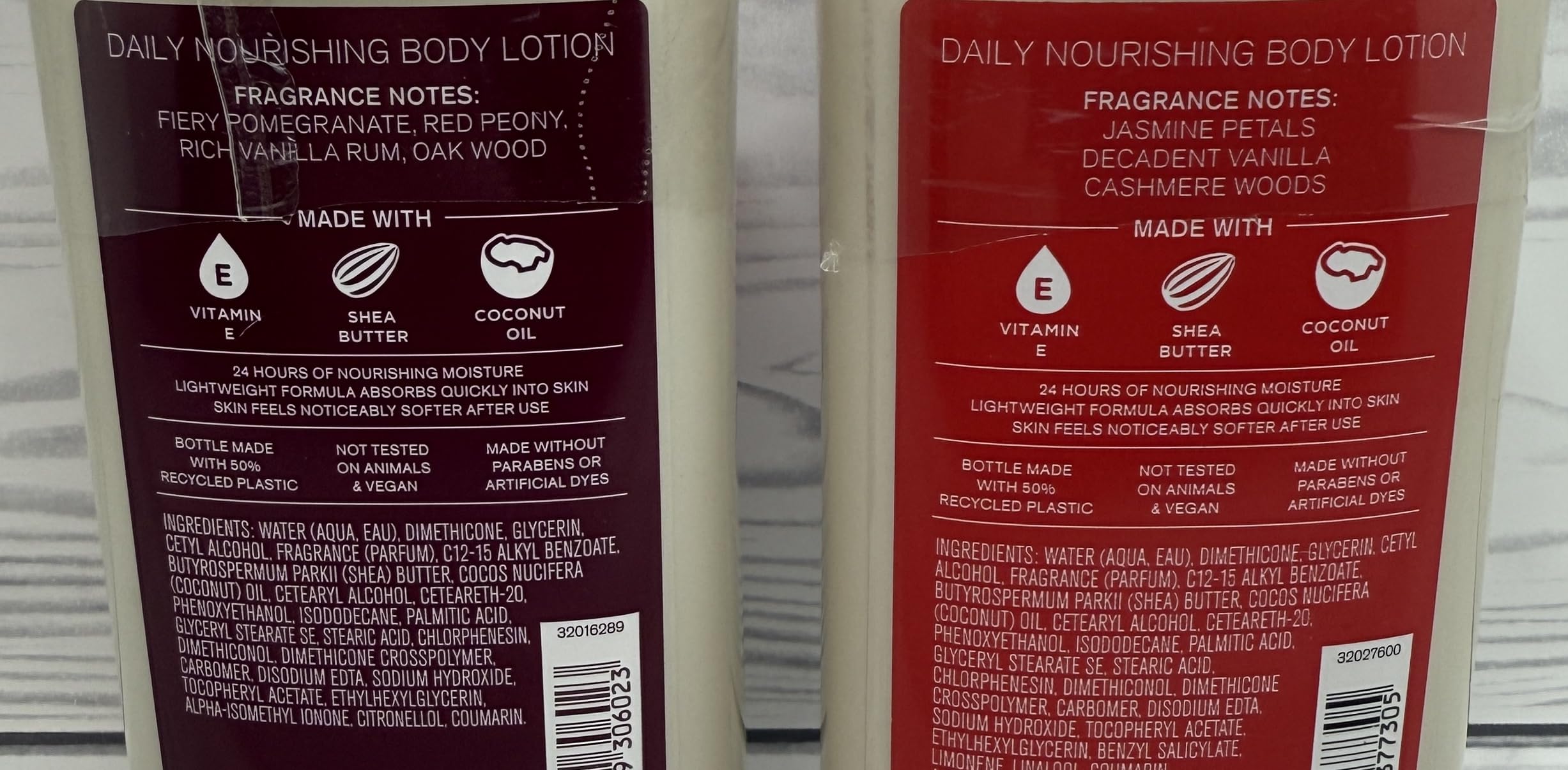 Bath & Body Works Forever Red & Forever Red Vanilla Rum Body Lotion – 8 oz each (Set of 2)