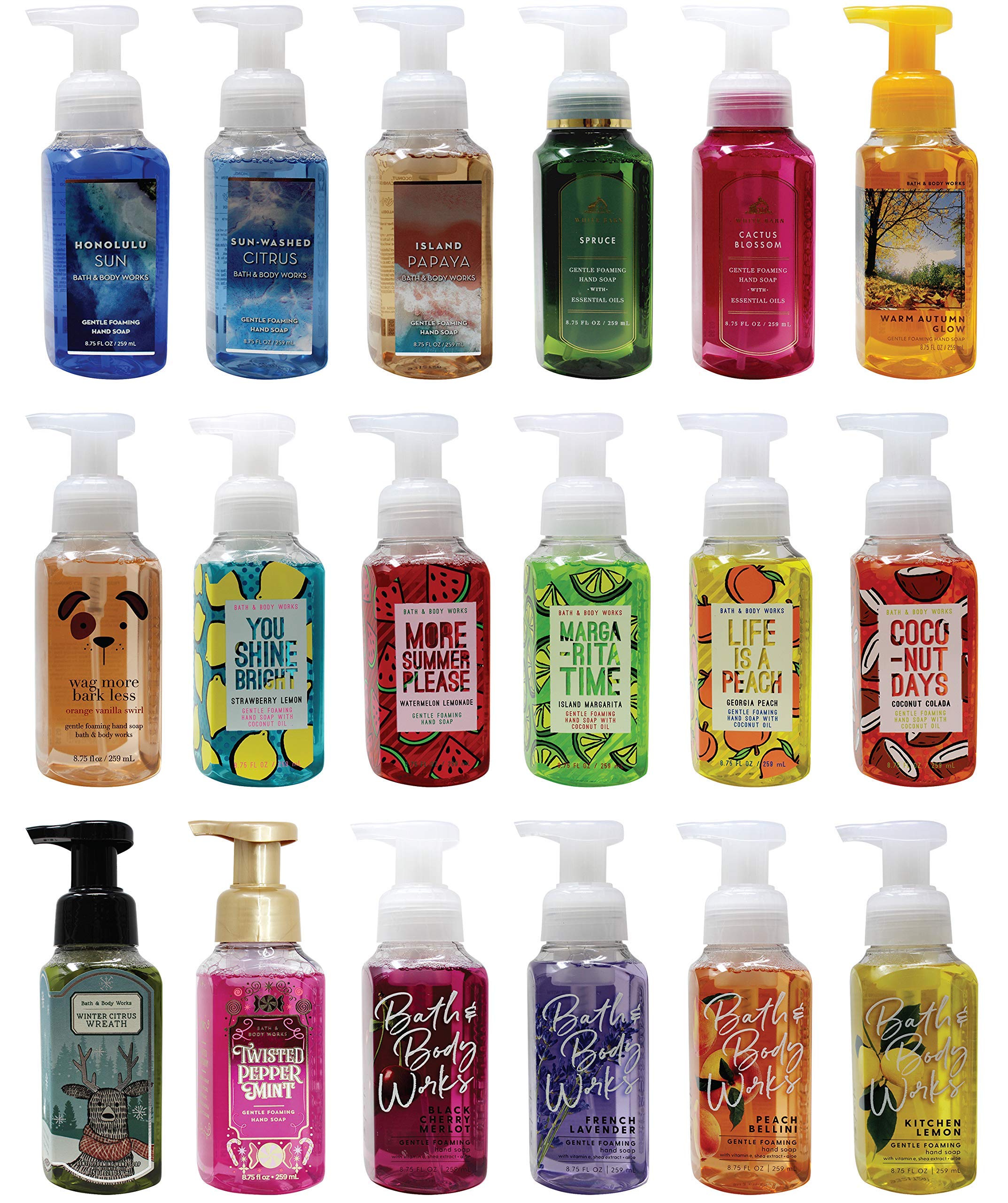 Bath & Body Works Assorted 5-Pack Gentle Foaming Hand Soap – Aloe, Shea & Vitamin E