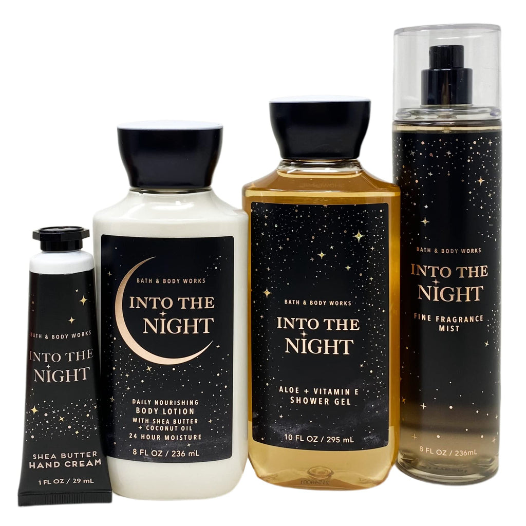 Bath & Body Works Into The Night Gift Bag Set — Lotion, Shower Gel, Mist & Hand Cream