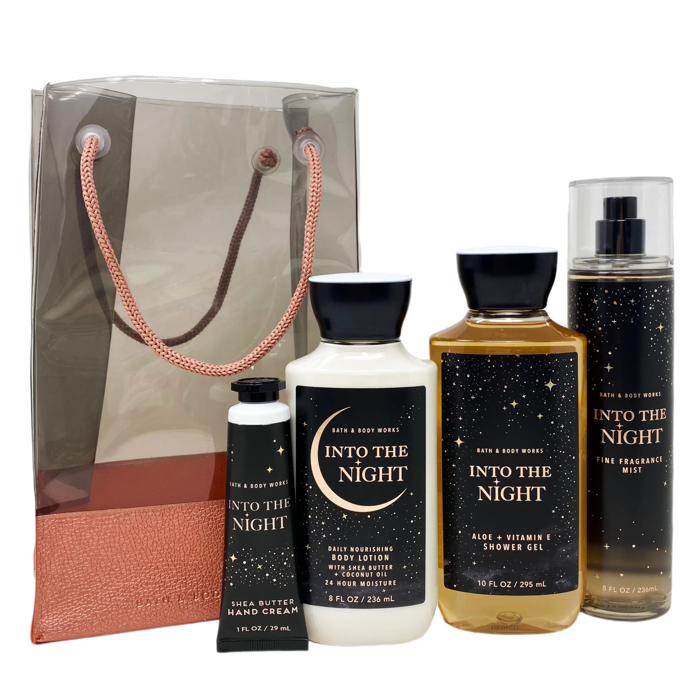 Bath & Body Works Into The Night Gift Bag Set — Lotion, Shower Gel, Mist & Hand Cream